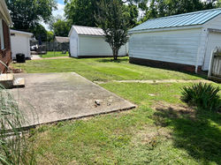 Backyard with large patio