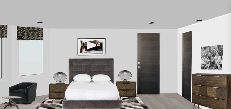 3D render master bedroom remodel Boise Idaho
