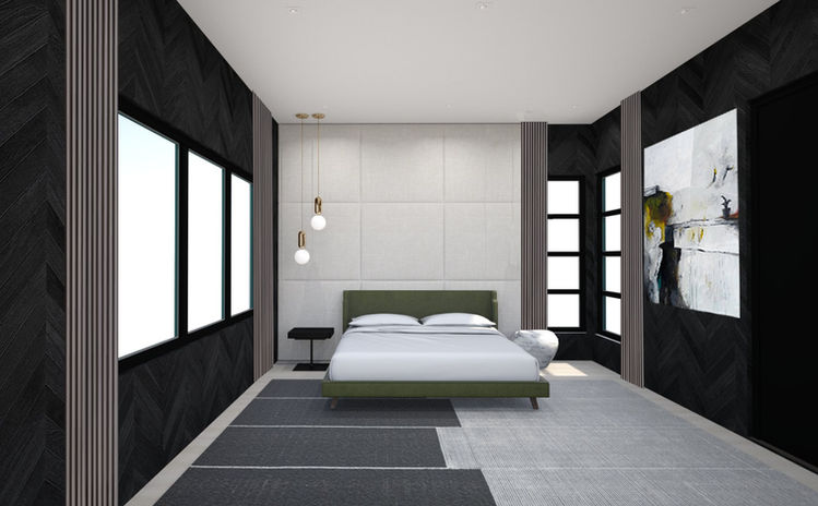 3D digital interior design guest bedroom custom home Boise Idaho Monica Macha Design