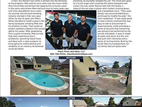 Oasis Pools "Business Spotlight" in Inside New Orleans Magazine - March, 2026.