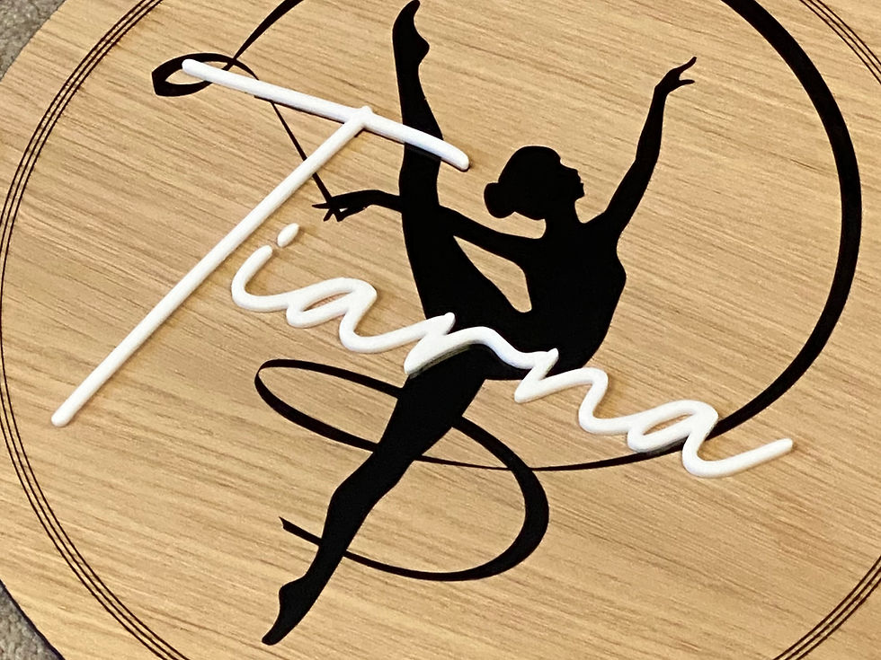 Thumbnail: Personalised gymnastic themed wall decoration