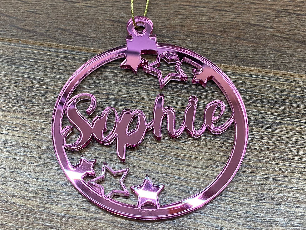 Thumbnail: Mirrored Personalised Bauble