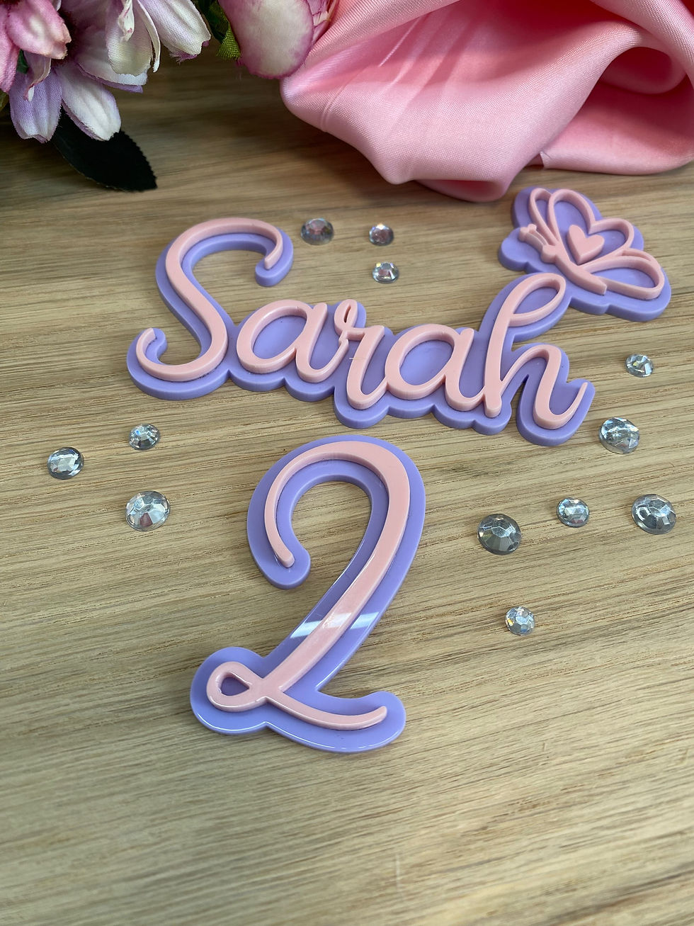 Thumbnail: Butterfly Double layered cake topper