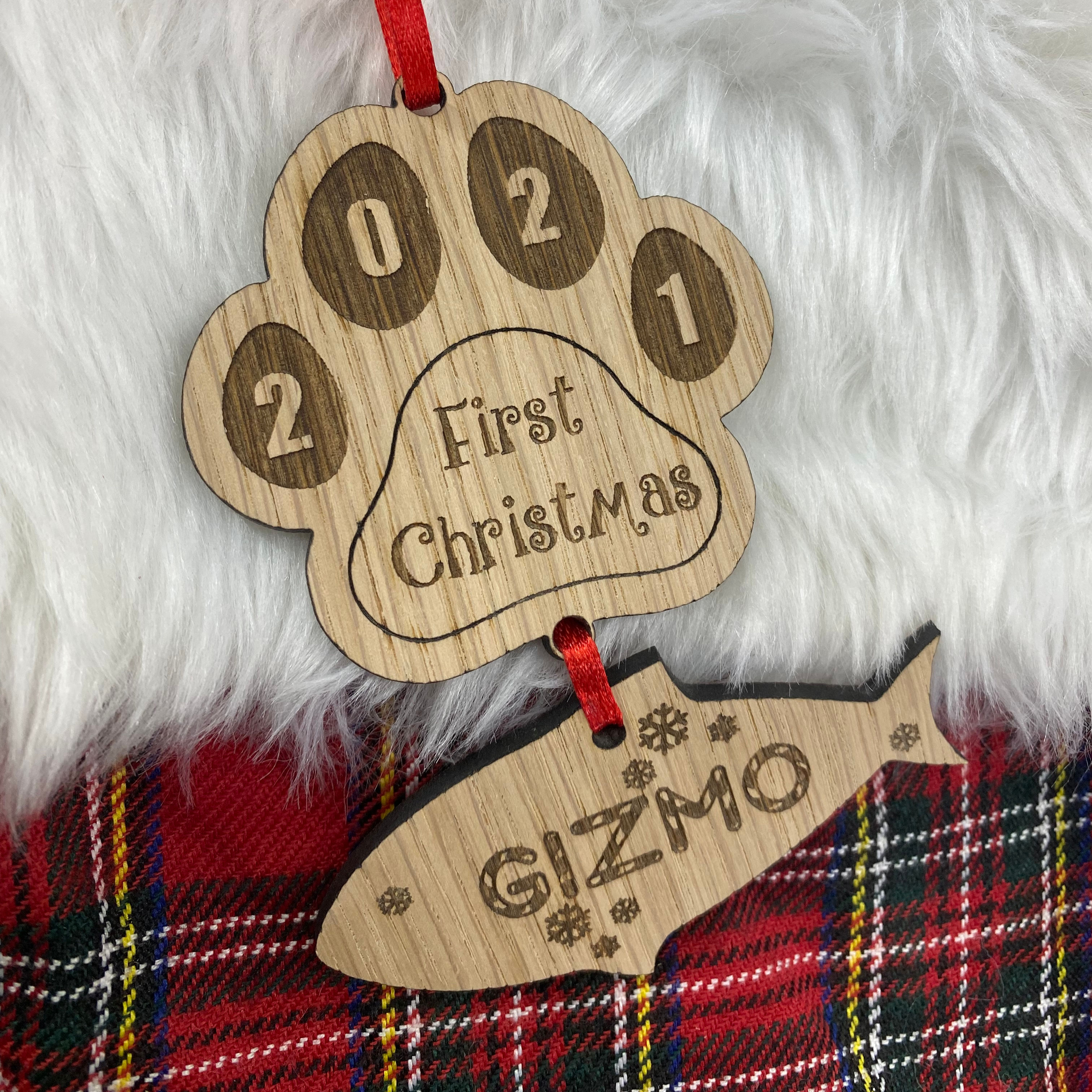 Cat's First Christmas - Personalised Bauble