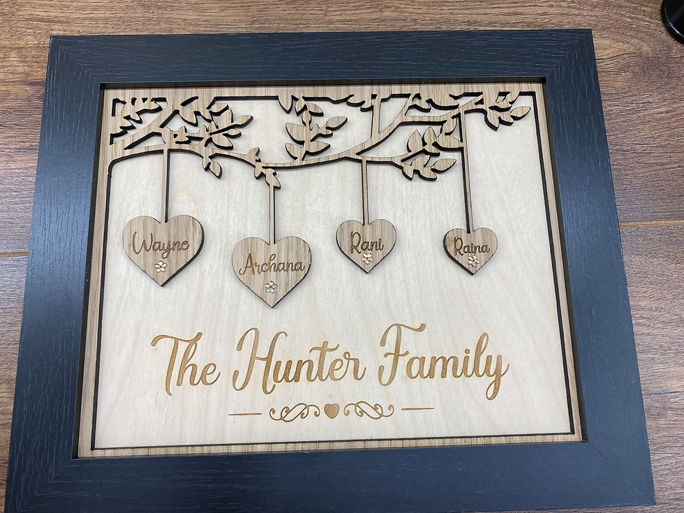 Thumbnail: Personalised Family Tree Framed Decor