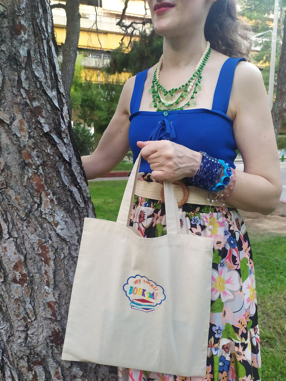 kentimataki, κέντημα μηχανής σε τσάντες βιβλίων, book bags.