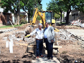 Poletti recorrió los avances de las obras en Roque Sáenz Peña y Crespo