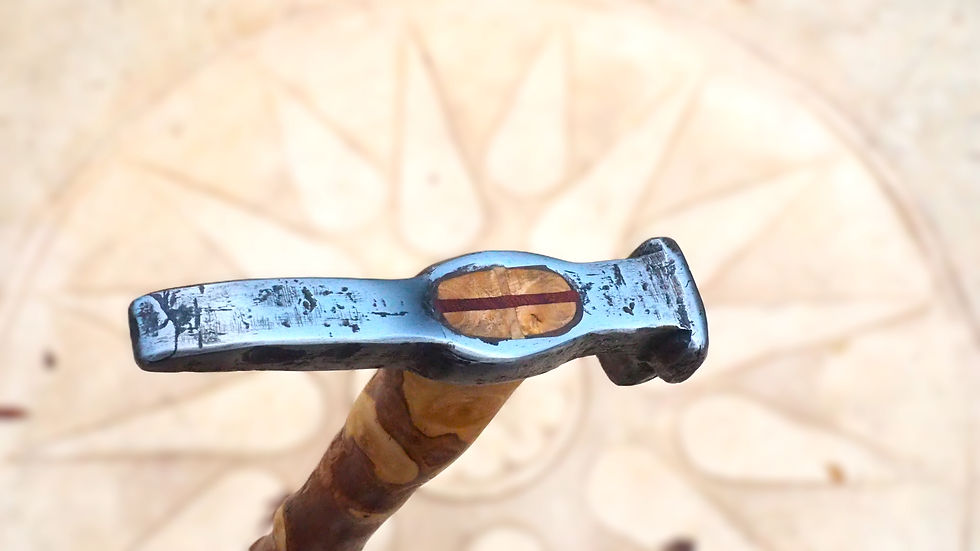 Thumbnail: 33" olive wood /rail rod spike handle