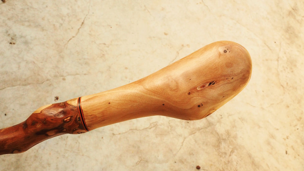Thumbnail: olive wood 2 parts light jiking stick