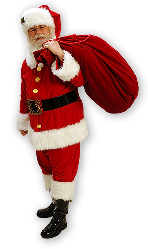 The Enchanted Santa carrying presents