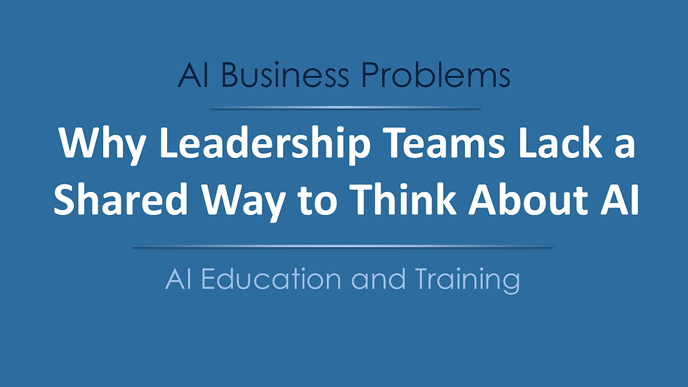 Why Leadership Teams Lack a Shared Way to Think About AI