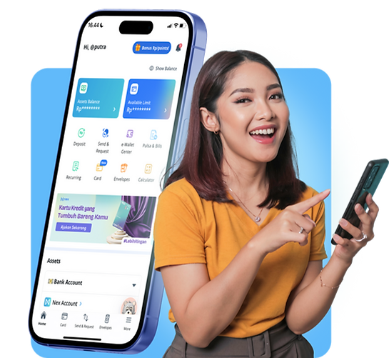 Atur finansial di aplikasi Nex