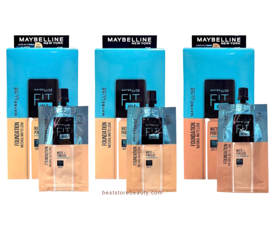 Fit Me! Maybelline Foundation 5ml- 3 boxes (18 Sac)