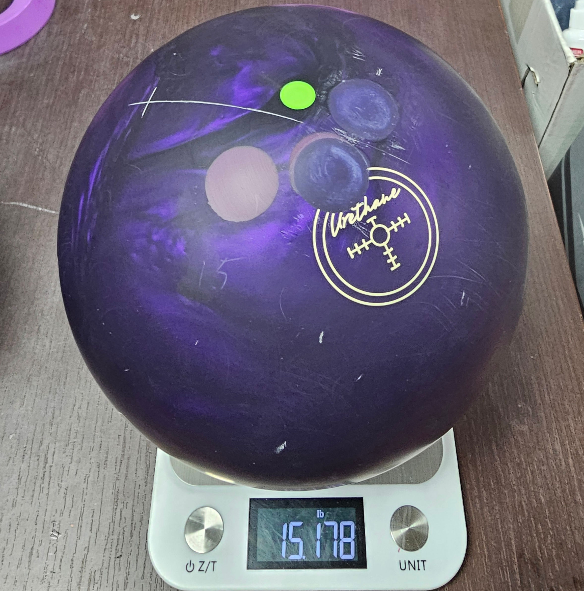 purple urethane (green pin) 15