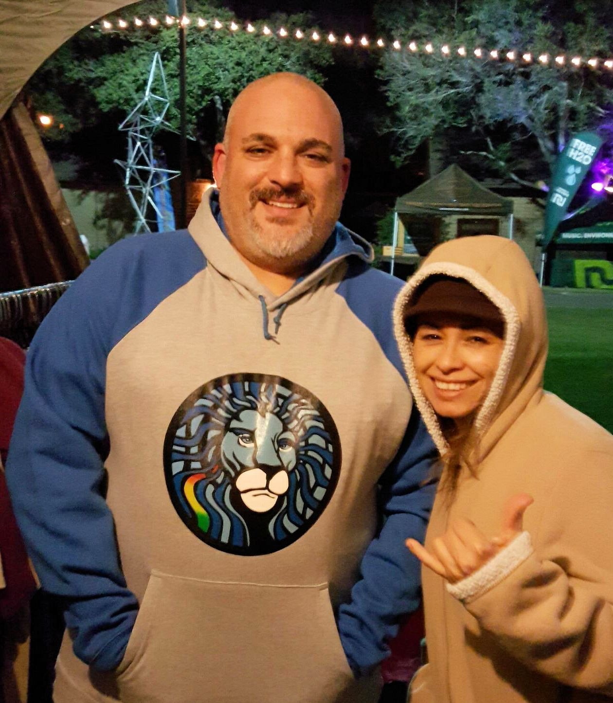 Blue Patch Lion Hoodie
