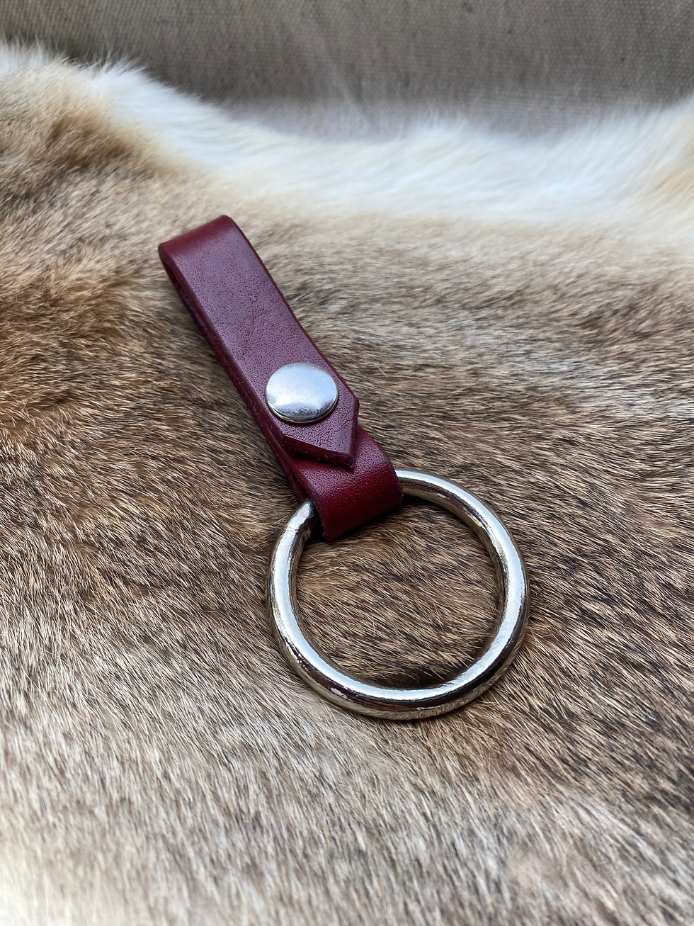 Thumbnail: Solid Ring + Leather Snap Keychains