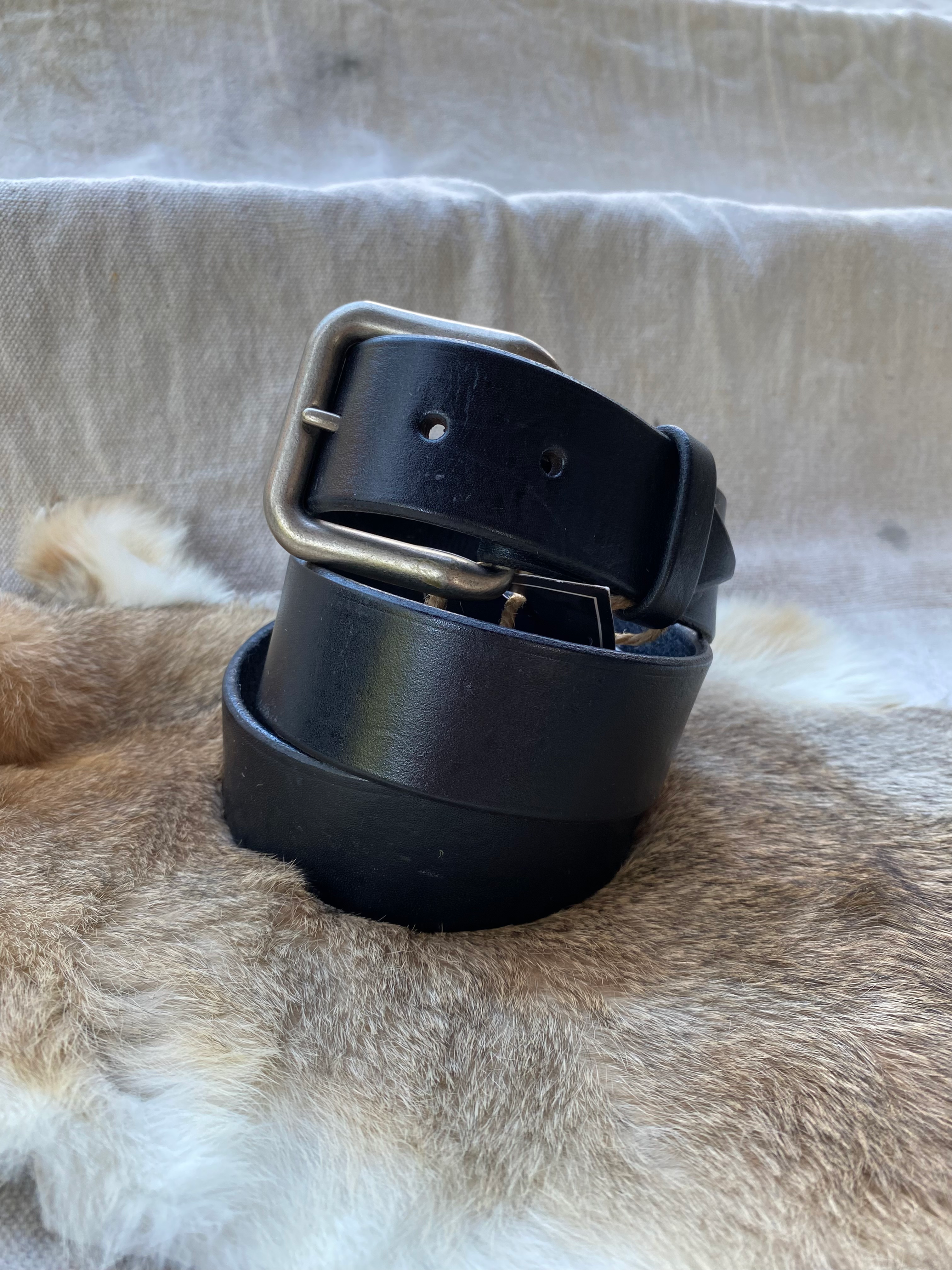 Traditional Black Leather Belt