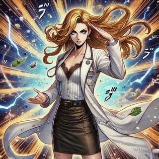 ジョジョ風の超絶美女な女医がラットプルダウンを説明するシーン