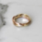 Bespoke gold Russian Wedding Ring in Rose Gold, White Gold and Yellow Gold