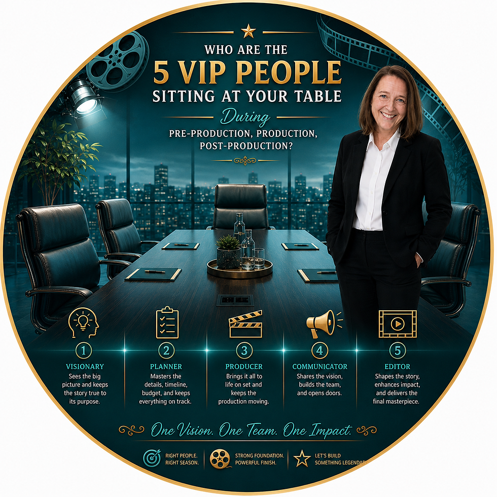 The 5 VIP to Have at Your Table- For writers and new producers