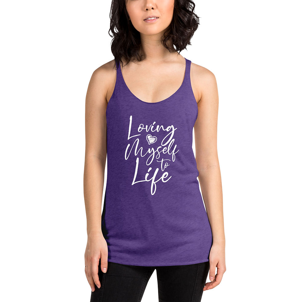 Miniatura: Loving Myself Hearts Women's Racerback Tank 
