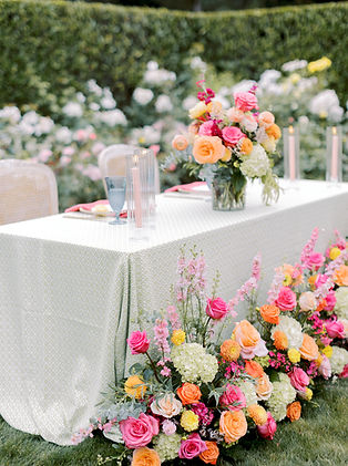 Sweetheart Table in the Rose Garden at Chateau de Michellia