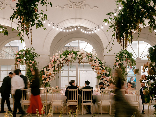 Dinner Lighting on Ballroom Terrace at Hayes Mansion