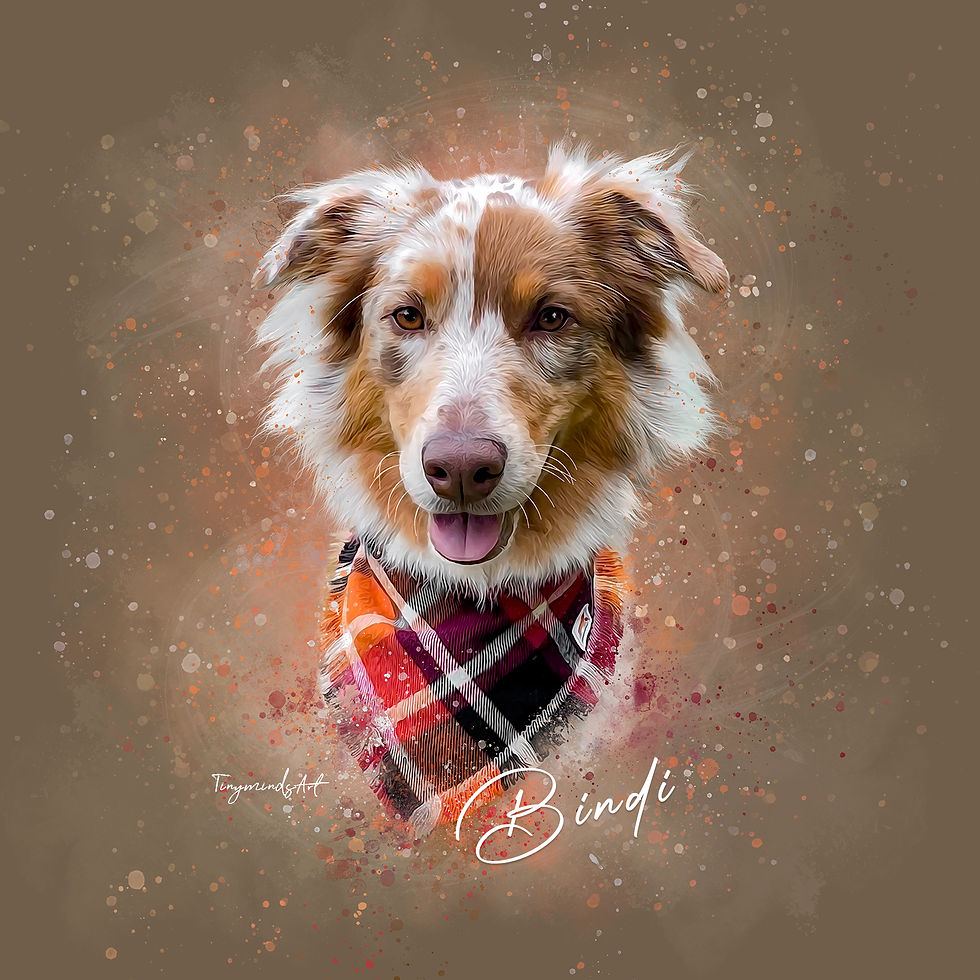 Thumbnail: Custom Dog Portrait Splashy Style | Memorial Pet Portrait