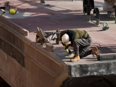 General Ship Repair working on a barge.