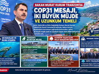 Bakan Murat Kurum Trabzon’da: COP31 Mesajı, İki Büyük Müjde ve Uzunkum Temel Atma Töreni