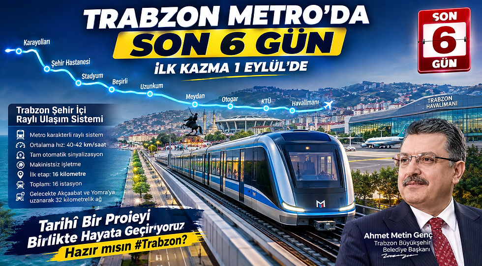 Trabzon Metro’da “Son 6 Gün” Heyecanı: Başkan Genç’in CGI Tanıtım Filmi Gündem Oldu