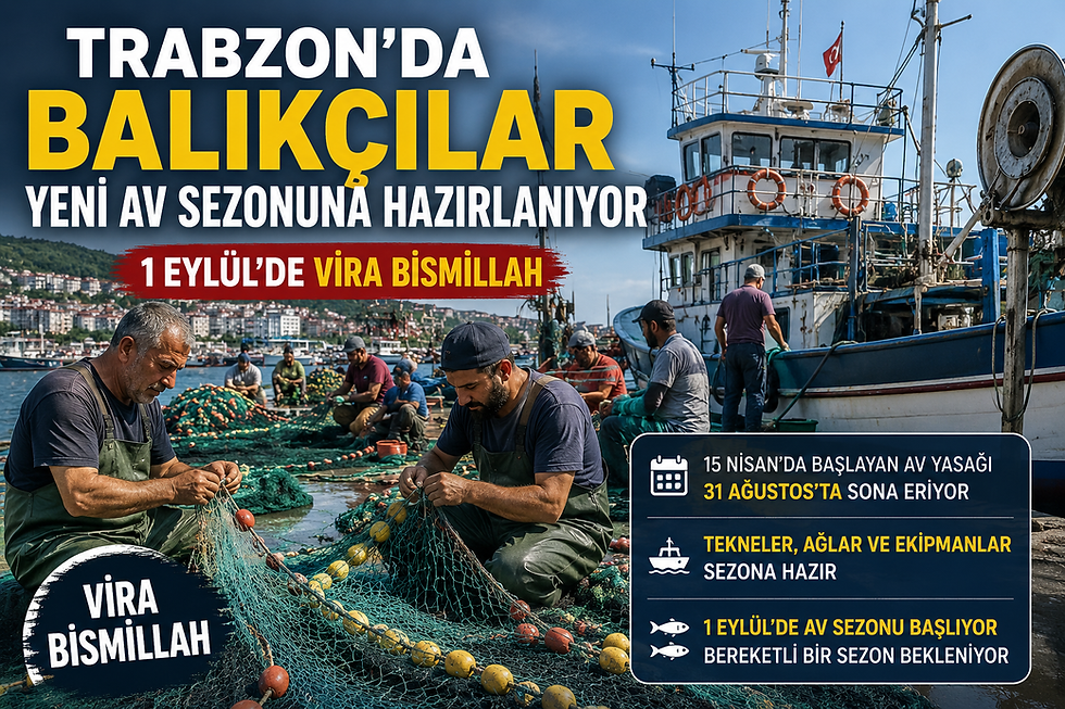 Trabzon’da balıkçılar yeni av sezonuna hazırlanıyor