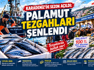 Trabzon’da denizin bereketi: Palamut tezgahları şenlendirdi