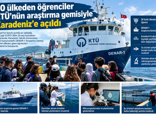 20 ülkeden öğrenciler KTÜ’nün araştırma gemisiyle Karadeniz’e açıldı.