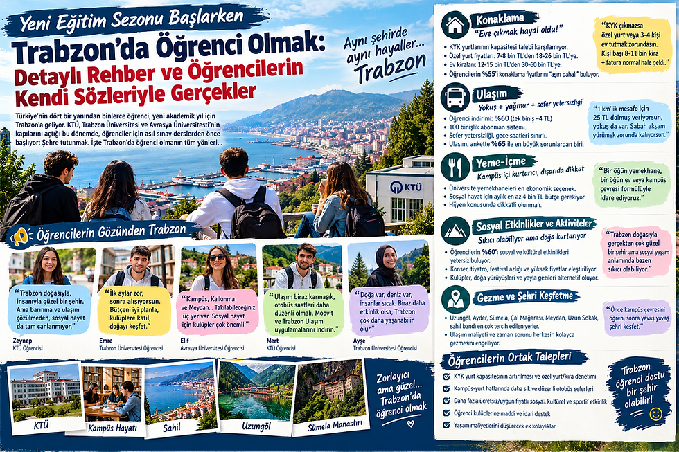 Yeni Eğitim Sezonu Başlarken Trabzon’da Öğrenci Olmak