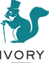 Es el logo de Ivory. Una ardilla de cola roja con una chistera y un bastón con el mango de marfil