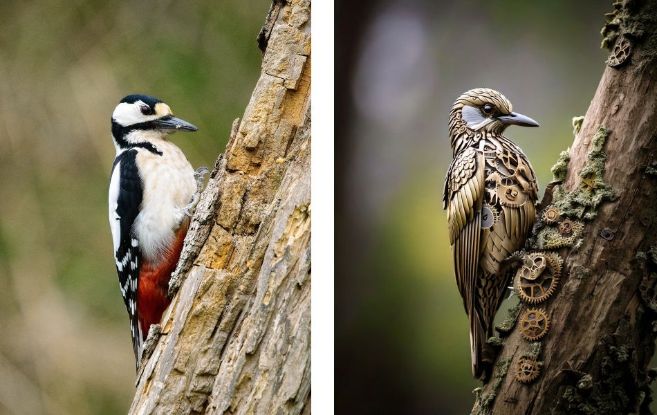 Woodpecker Re-Imagined - Mike Page and Adobe Firefly AI
