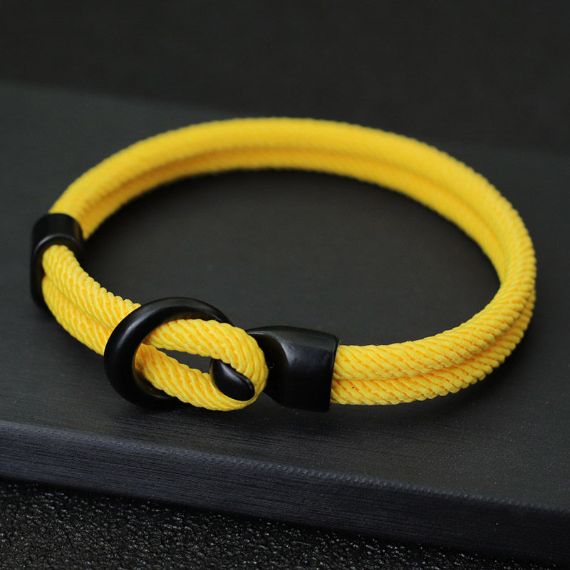 Thumbnail: Fashion Rope Bracelet Men Double Layer Outdoor Camping Braclet Homme Accessories
