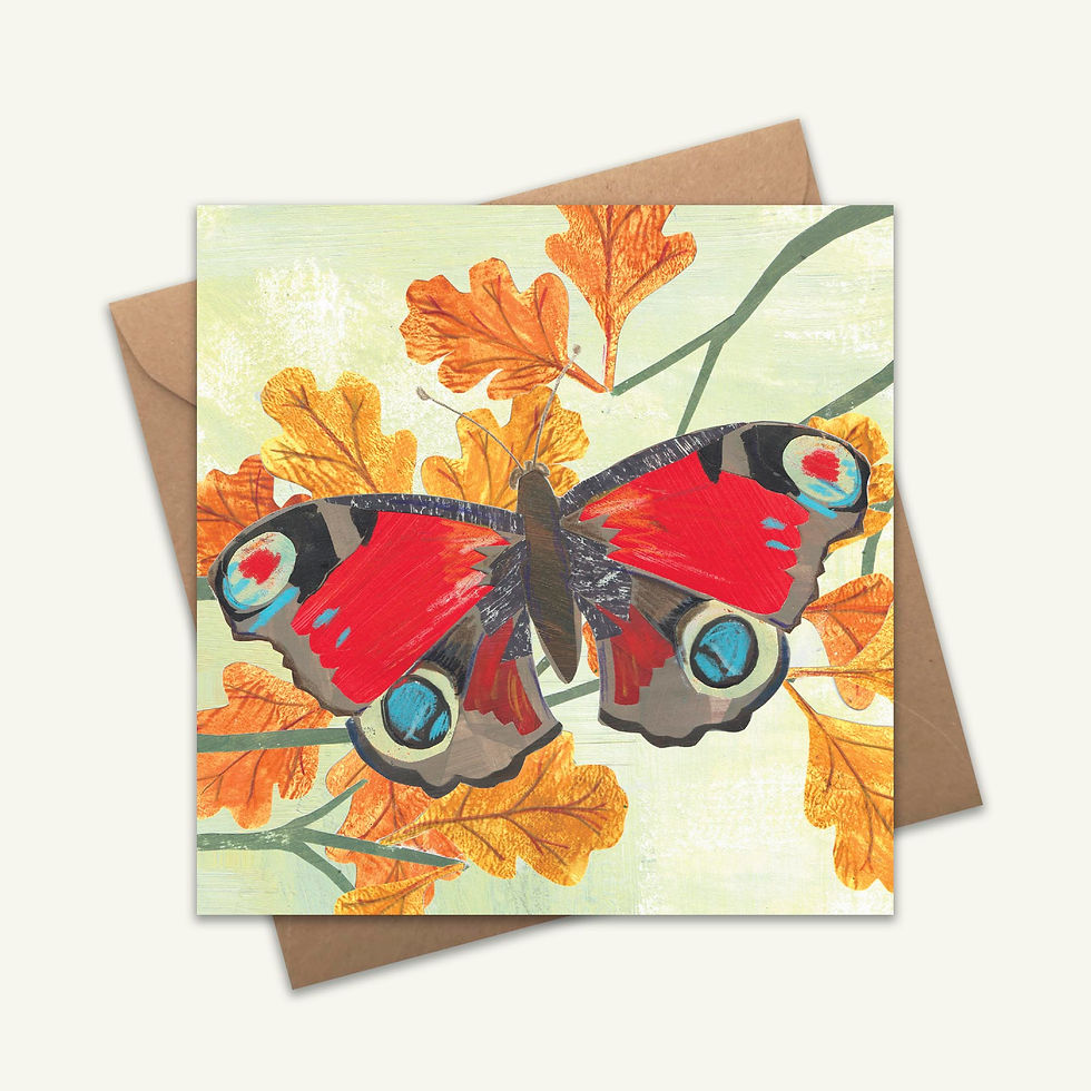 Peacock Butterfly Greetings Card