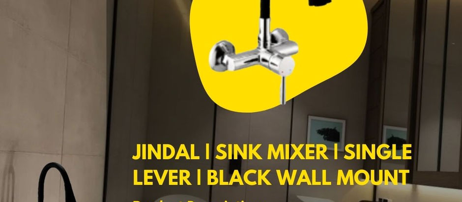 Jindal Sink Mixer - Single Lever Black Wall Mount: The Perfect Blend of Style & Functionality