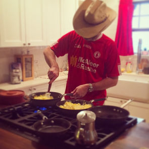 Home Cooking for Irish friends in Dallas watching the All Ireland Gaelic final with Tyrone