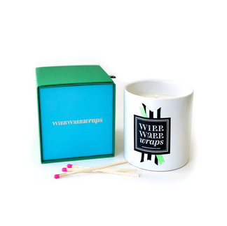 WirrWarr Wraps Candle in coloration with Gluttony Candles brand