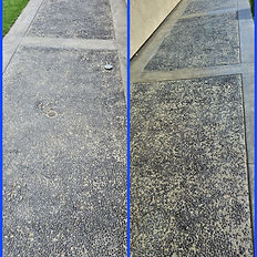 Professional concrete sealing on a residential walkway to extend the life of the surface and make it shine