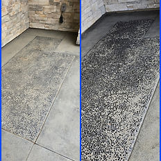 Professional concrete sealing on a residential patio to extend the life of the surface and make it shine