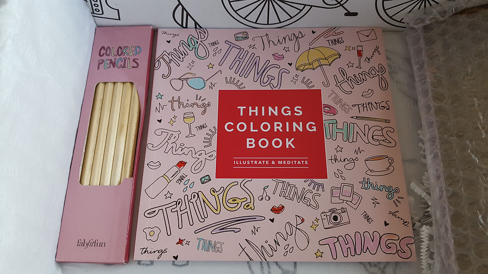 FABFITFUN COLORING BOOK AND PENCILS
