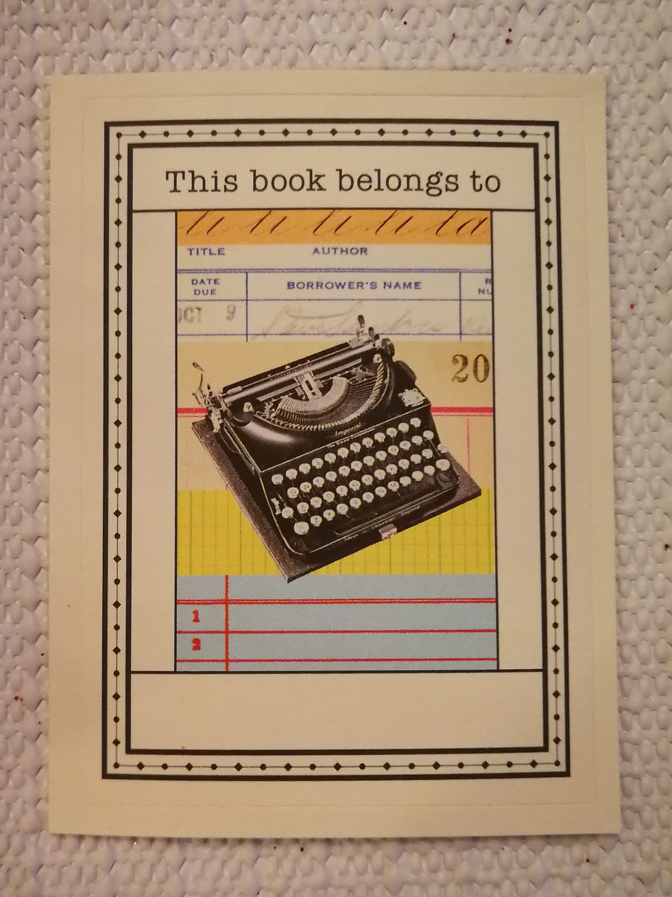 book belongs to