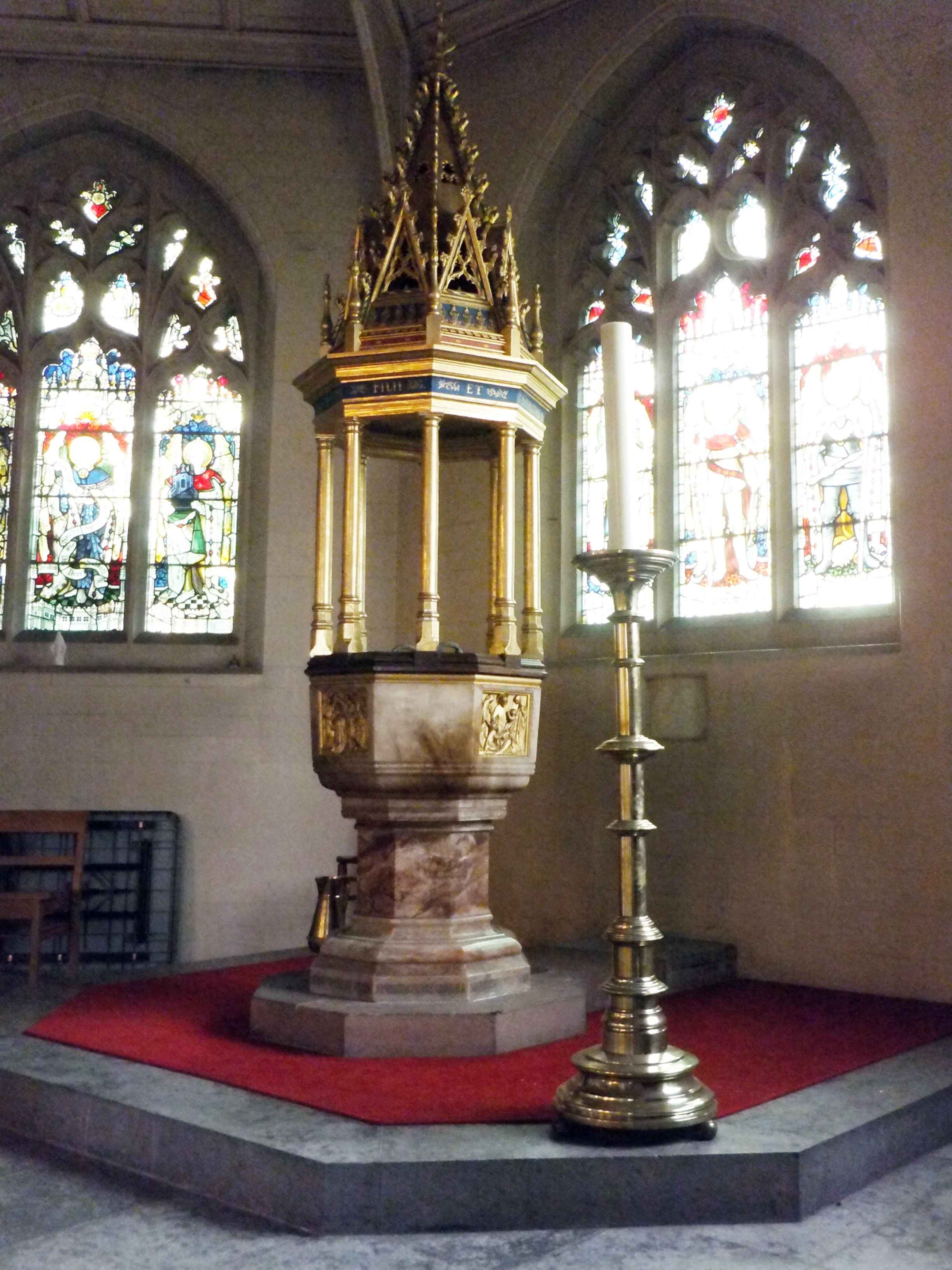 Baptistery and organ gallery