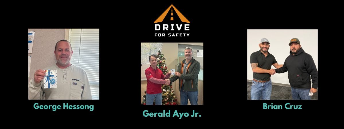 Congrats to the November Drive for Safety Winners