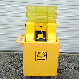 caged offshore portable toilet