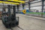 forklift in rigscope shop